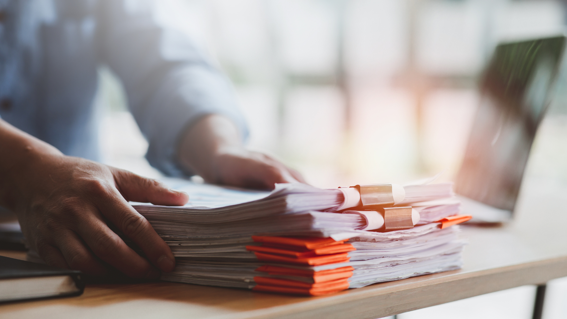 documents on an office desk